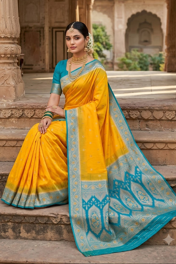 Captured In The Folds-Designer Silk Saree