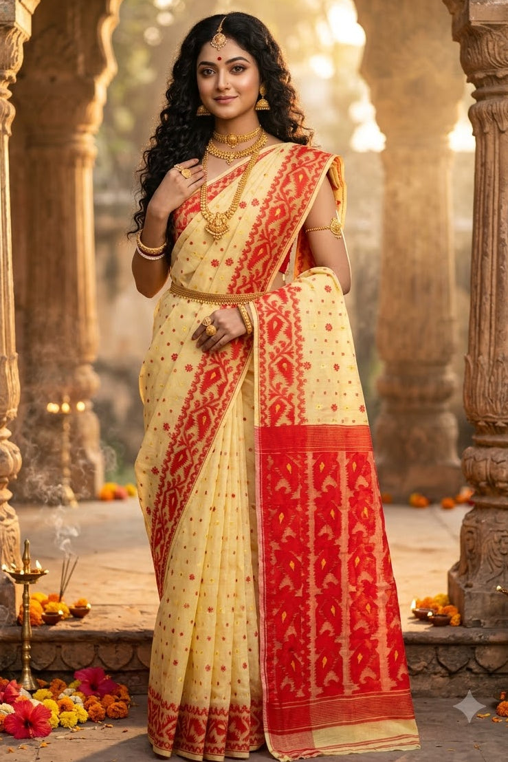 Gouri’s Grace  Jamdani Saree