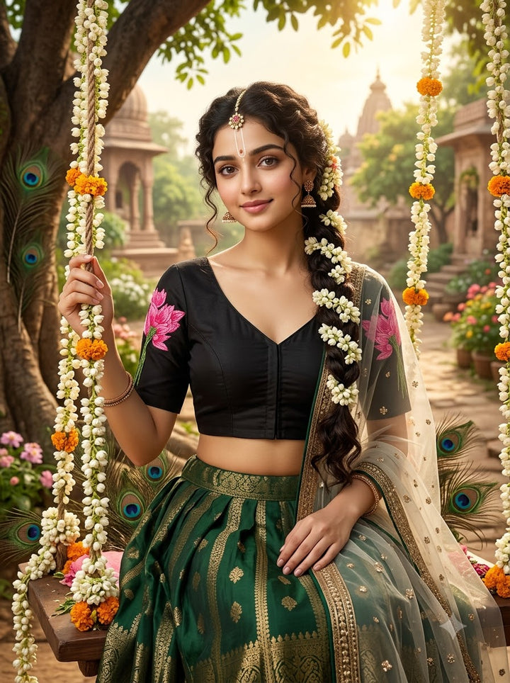 Shyam Sakhi Designer Embroidered Blouse