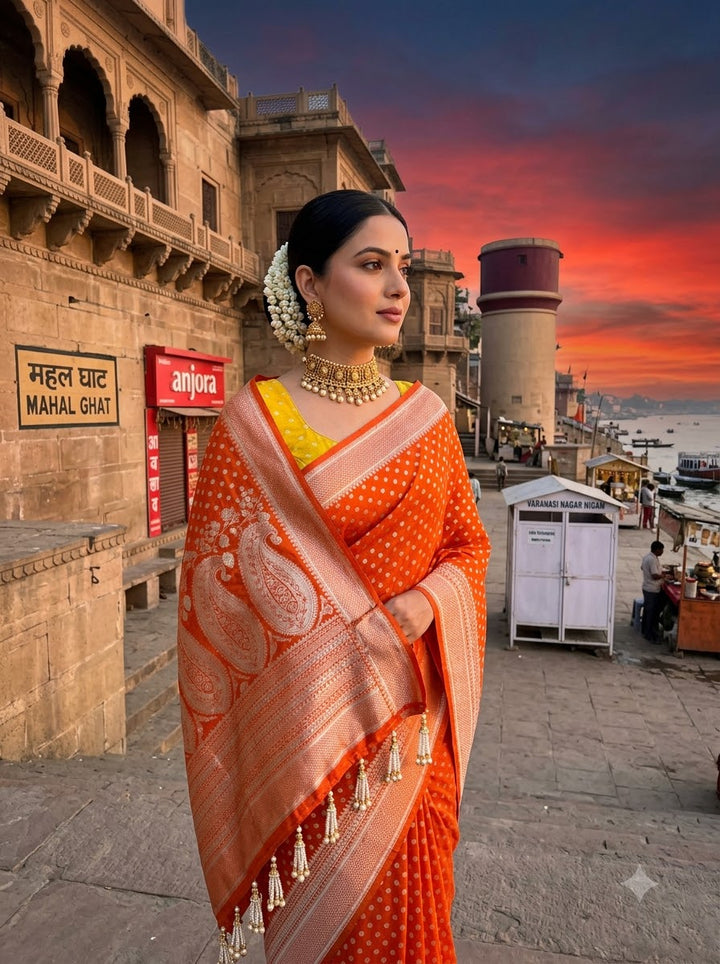 The Queen You Are Crepe Khaddi Silk Saree