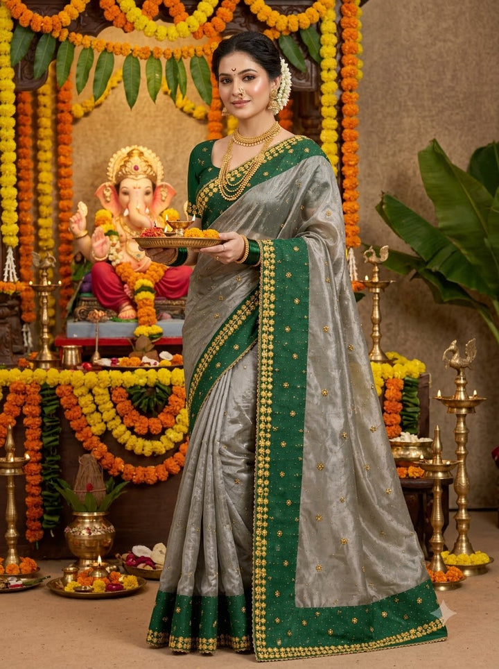 Jhankar Elegance Tissue Banarasi Silk Saree