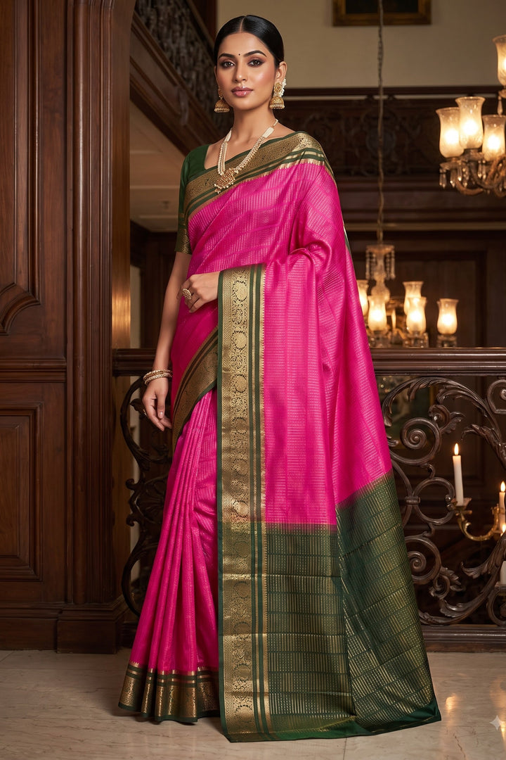 Royal Enchantress Mysore Crepe Silk ( Semi ) Saree