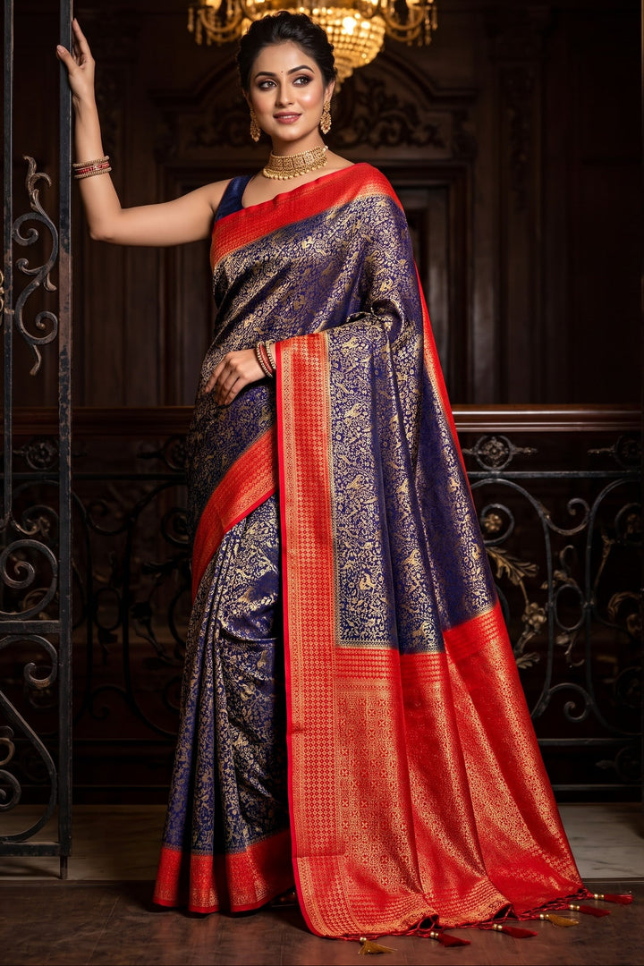 The Throne You Deserve Crepe Khaddi Silk Saree