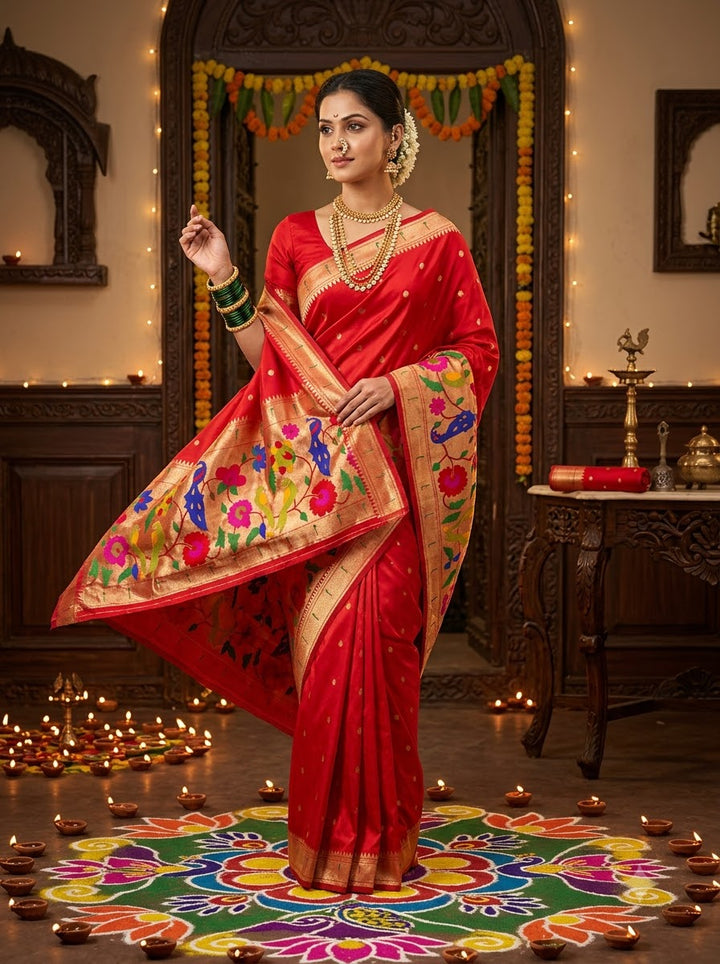 Shahi Kanjivaram Paithani Silk Saree