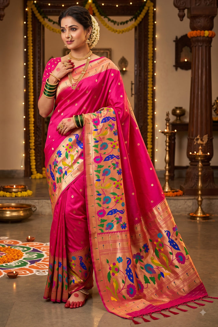 Shahi Kanjivaram Paithani Silk Saree