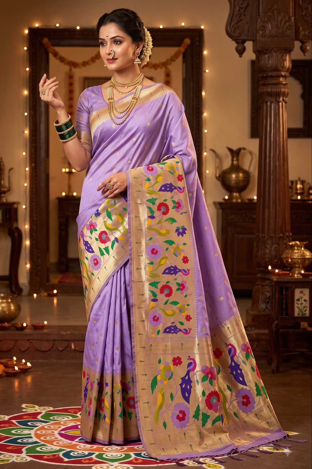 Shahi Kanjivaram Paithani Silk Saree