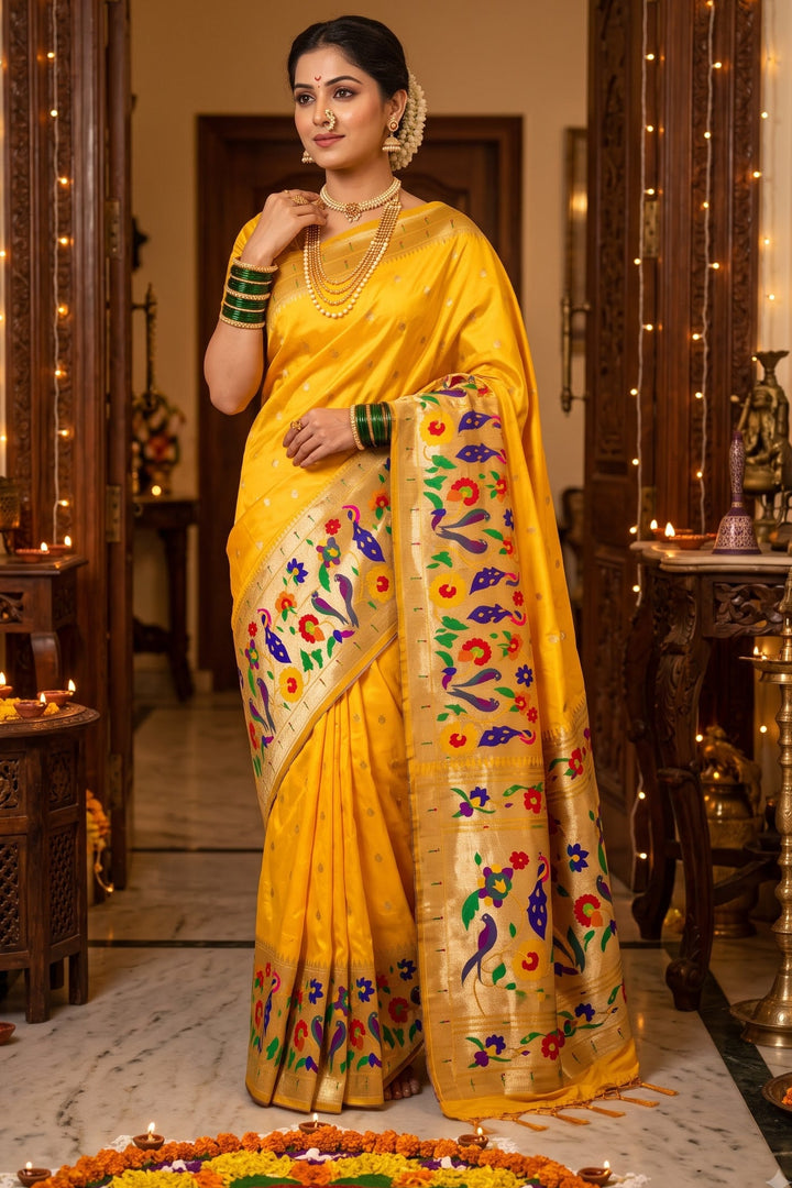 Shahi Kanjivaram Paithani Silk Saree