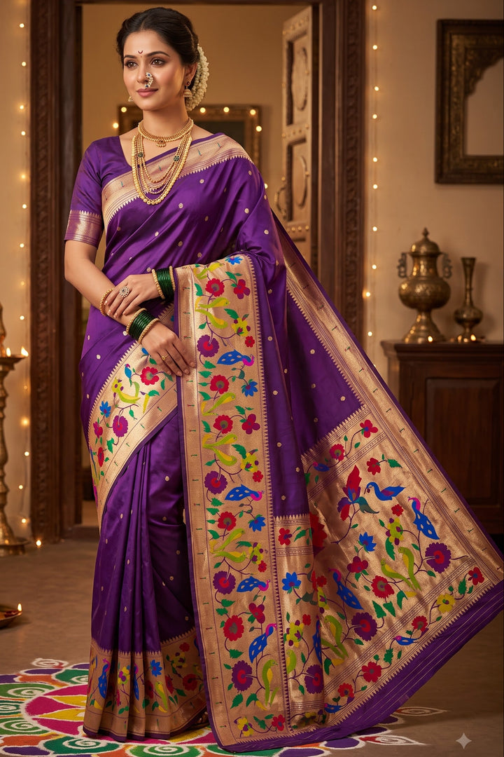 Shahi Kanjivaram Paithani Silk Saree