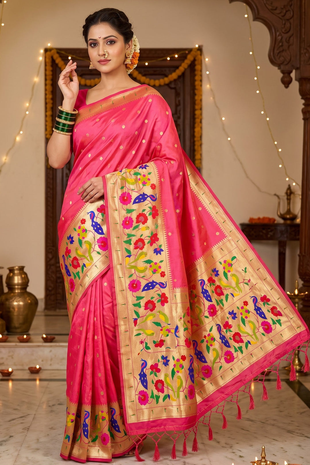 Shahi Kanjivaram Paithani Silk Saree