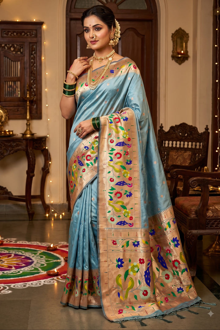 Shahi Kanjivaram Paithani Silk Saree