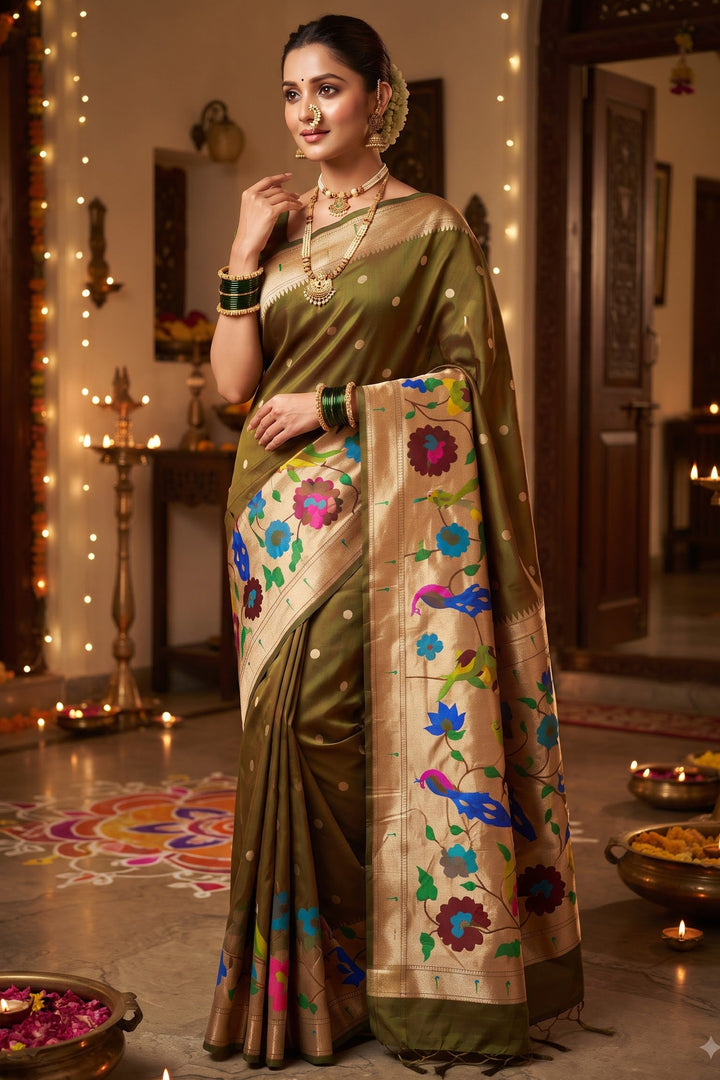 Shahi Kanjivaram Paithani Silk Saree
