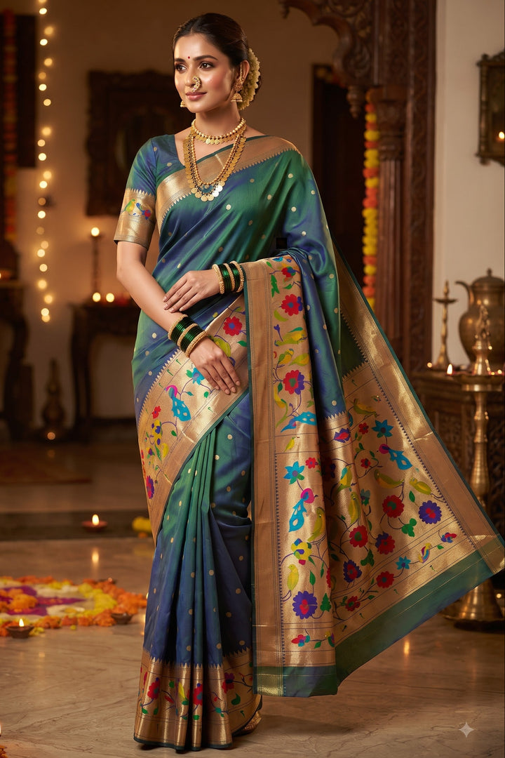 Shahi Kanjivaram Paithani Silk Saree