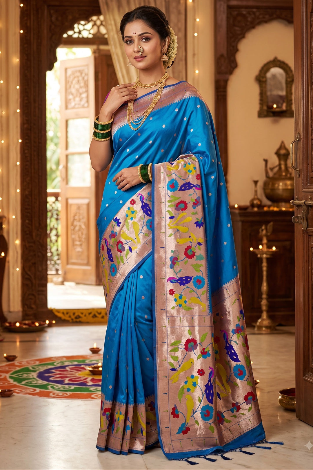 Shahi Kanjivaram Paithani Silk Saree