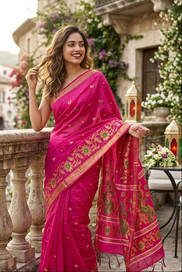 Mayura Chaya Banarasi Khadi Saree