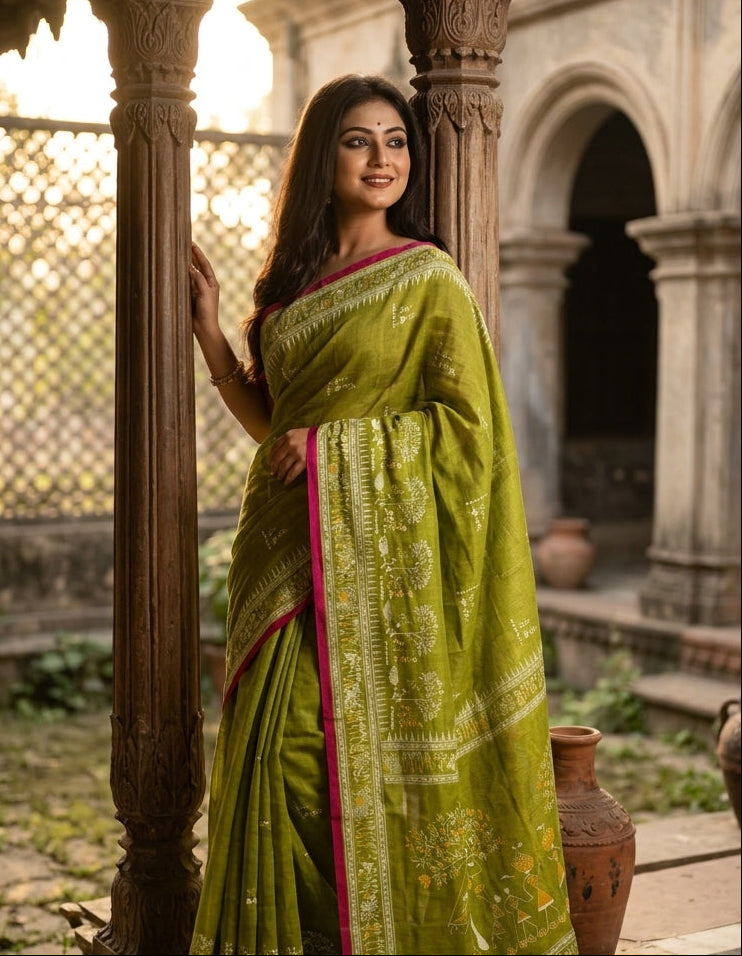 স্মৃতিচারণ (SmritiCharon )Tissue Cotton Saree