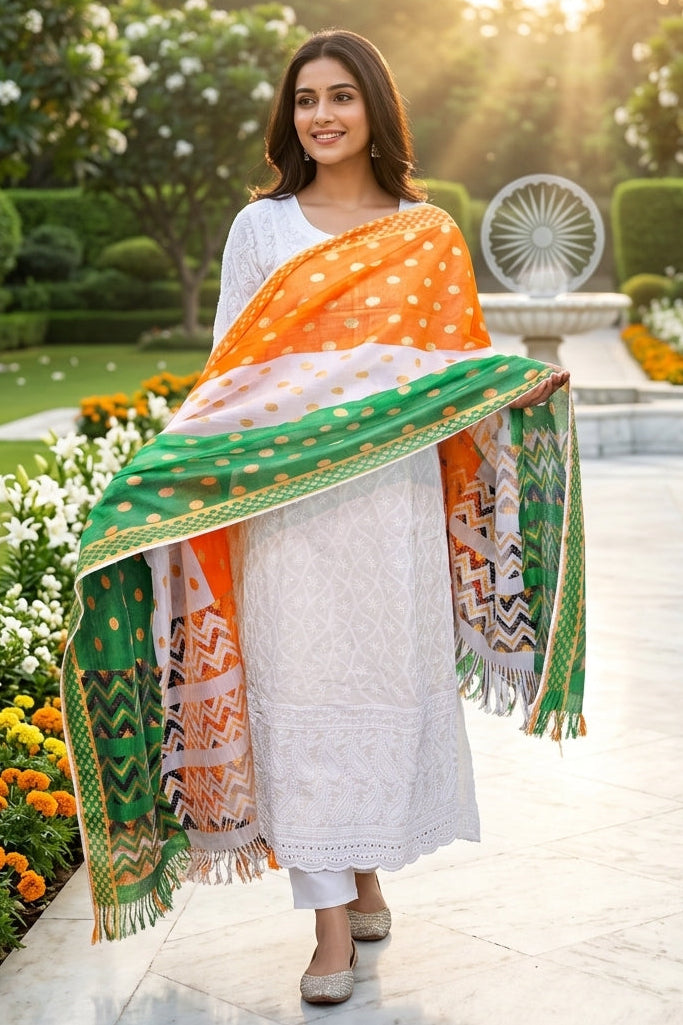 Our Pride- Tiranga Dupatta(Only Dupatta)