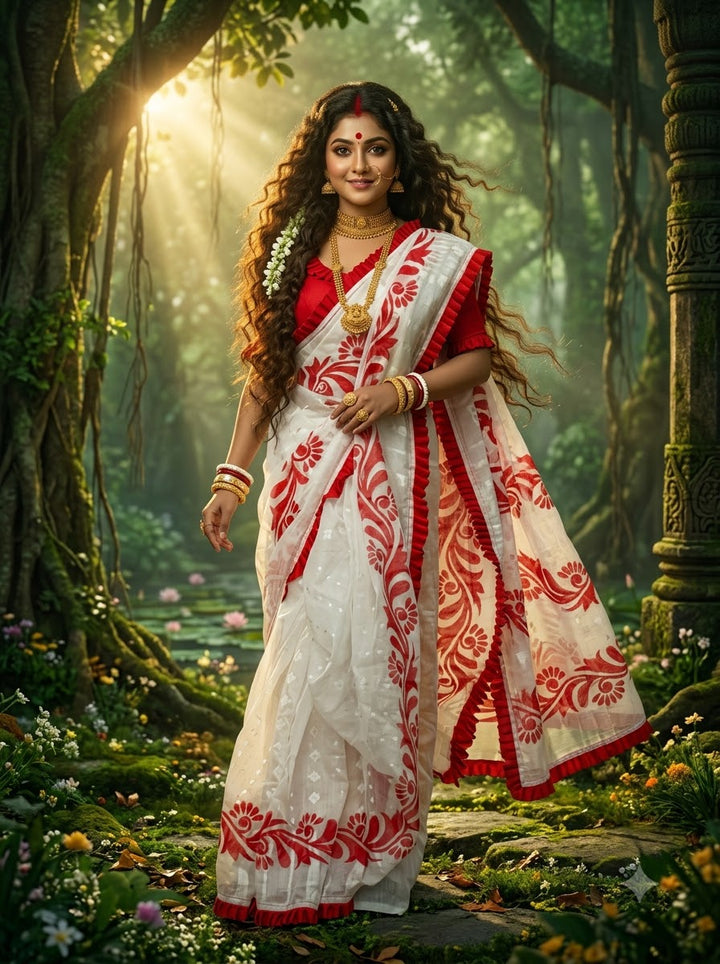 Abahon Pushpanjali Special Jamdani Saree