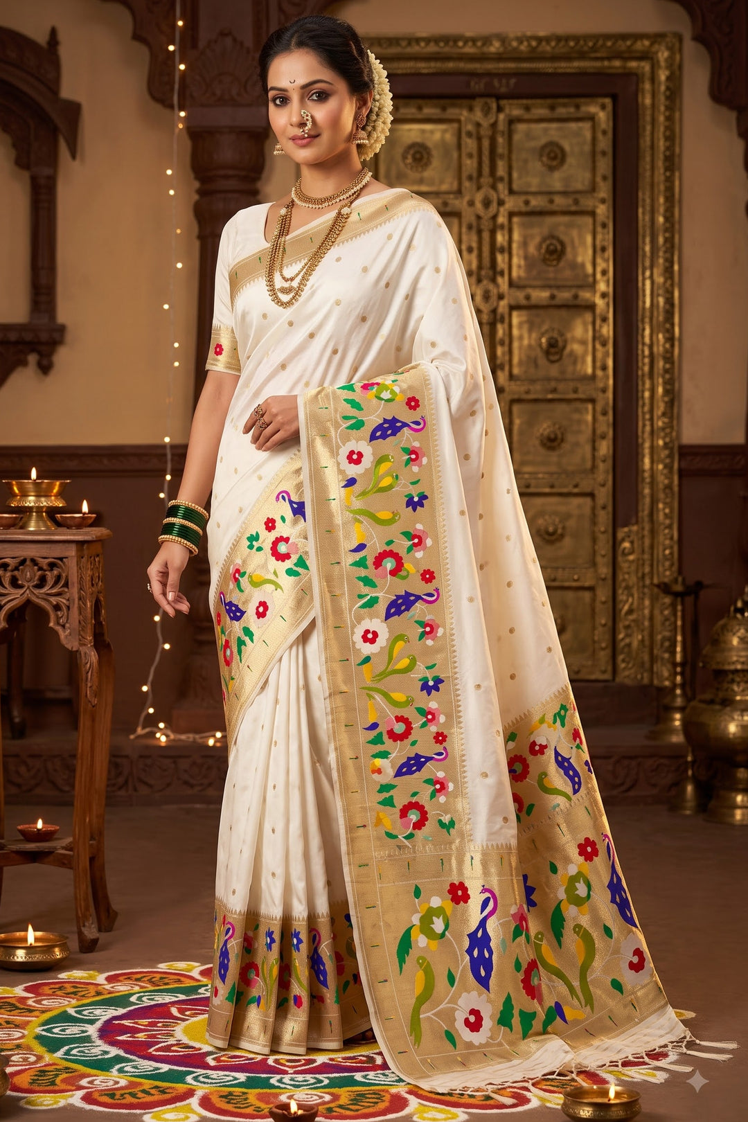 Shahi Kanjivaram Paithani Silk Saree