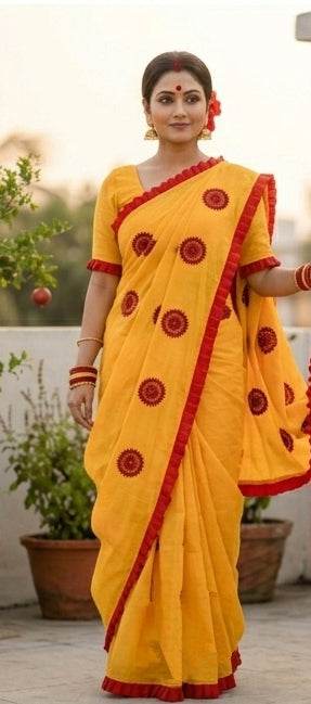 Kanak Roshni Cotton Silk Saree(Chakra)
