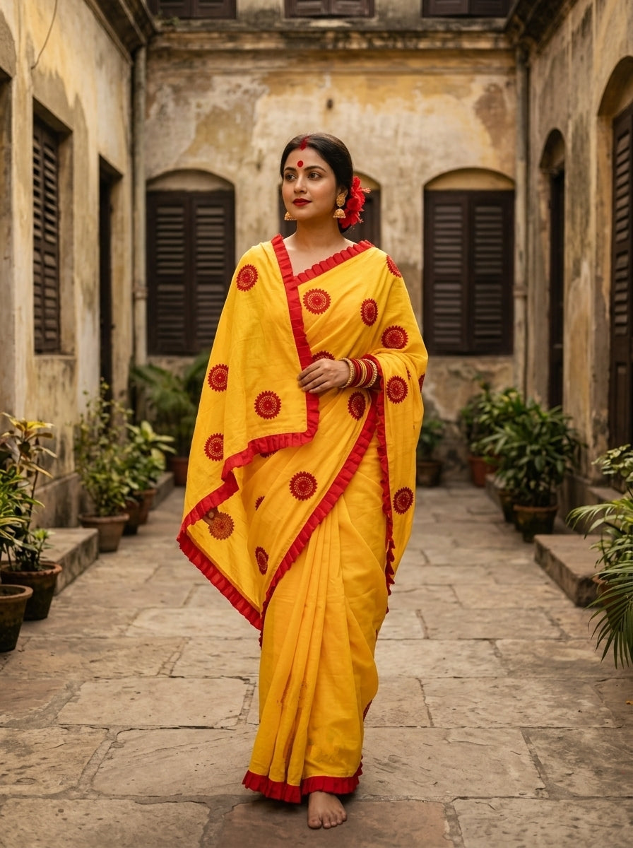 Kanak Roshni Cotton Silk Saree(Chakra)