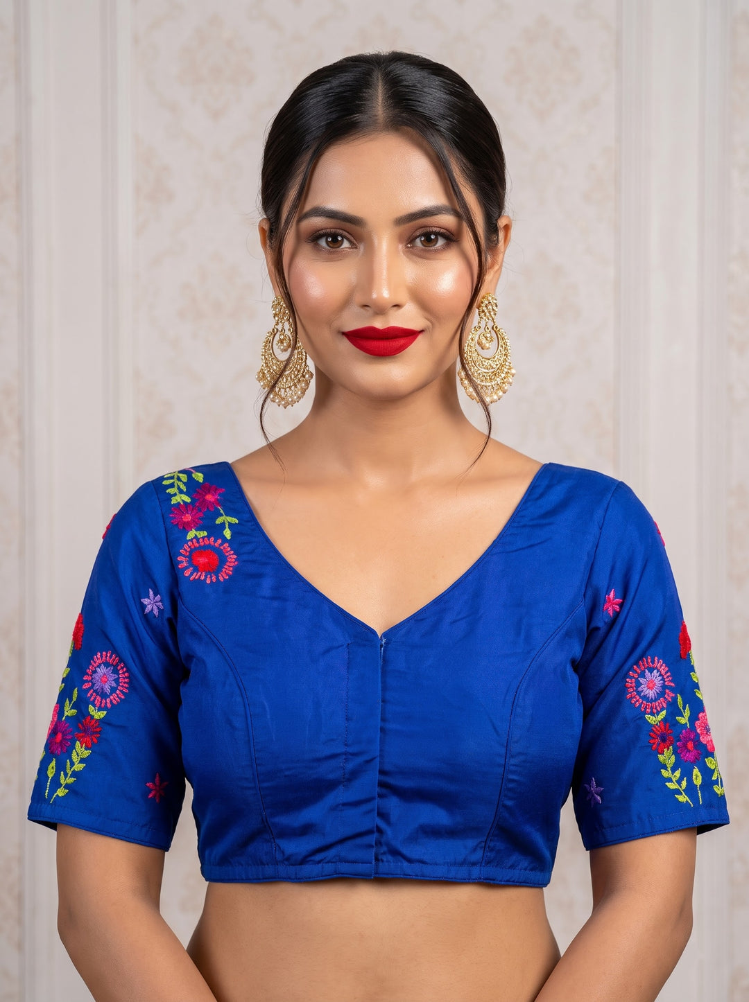 Blooming Paradise – Handstitched Designer Blouse