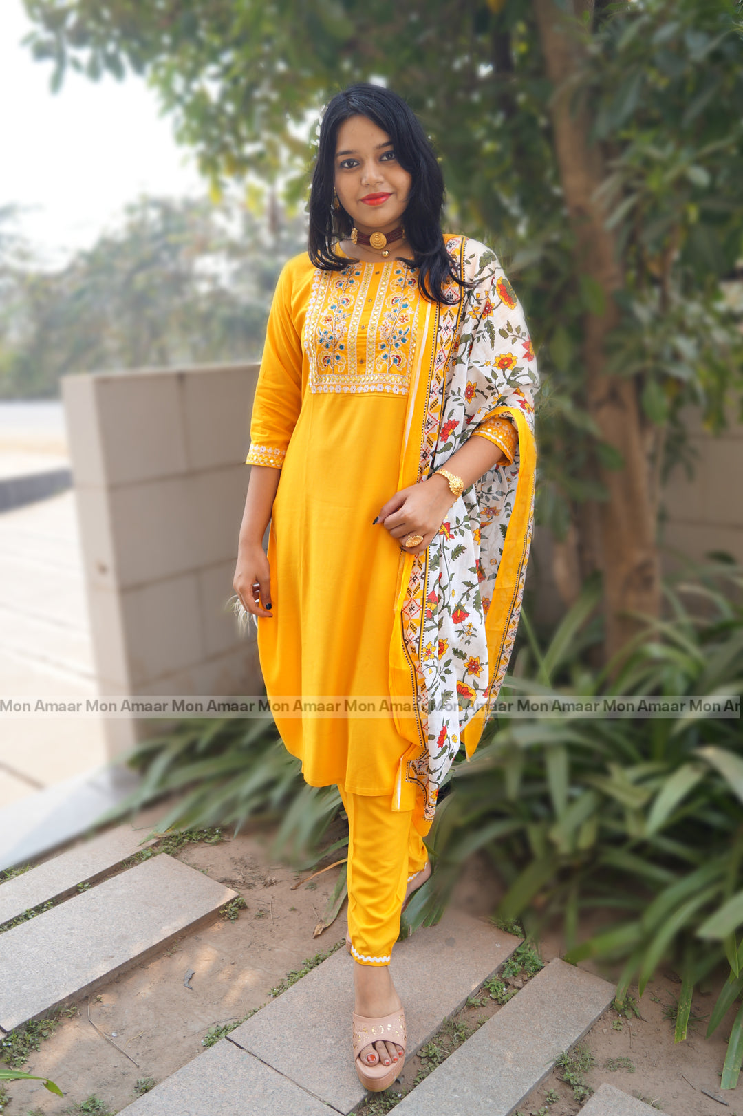 Julia Rosa - A Yellow Jaipur Kurti Set