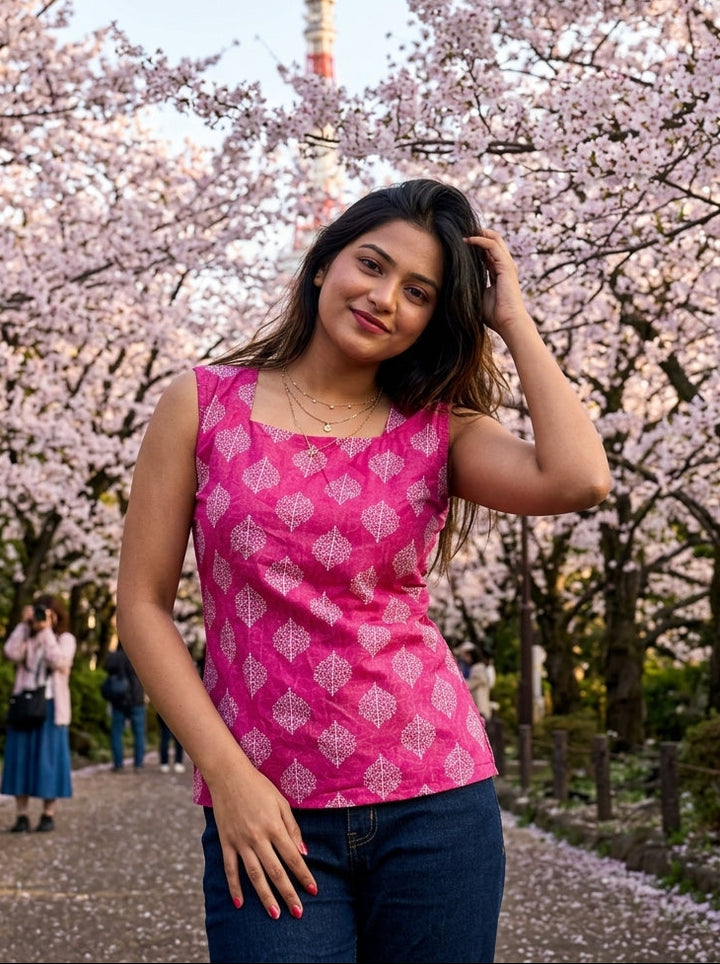 Cherry Season-Pure Cotton Kurti
