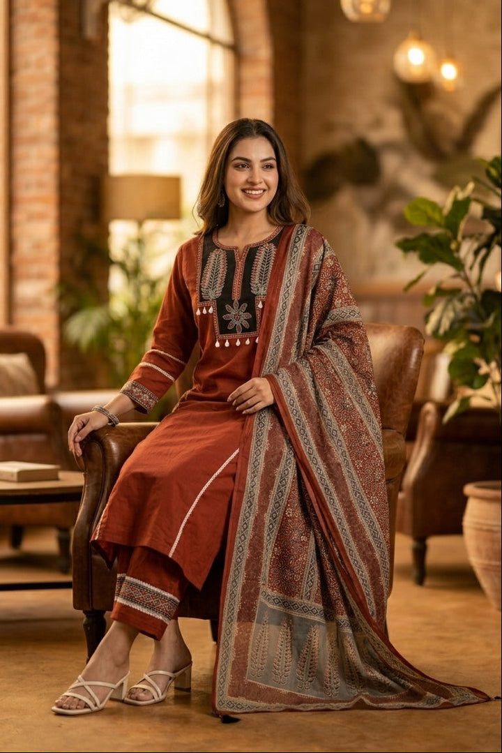 Sweet Moments Cotton Kurti Set