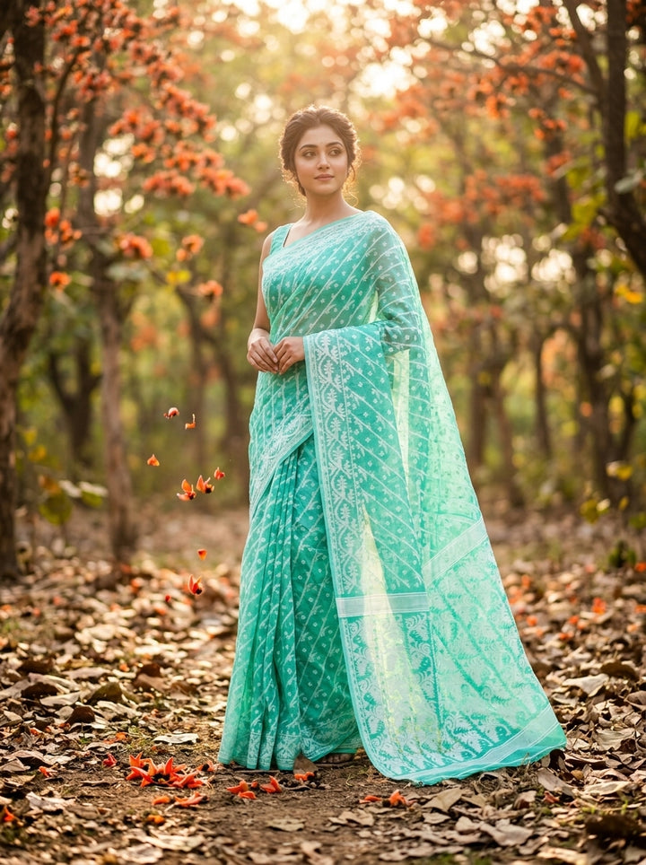 Bangaliyana Jamdani Saree
