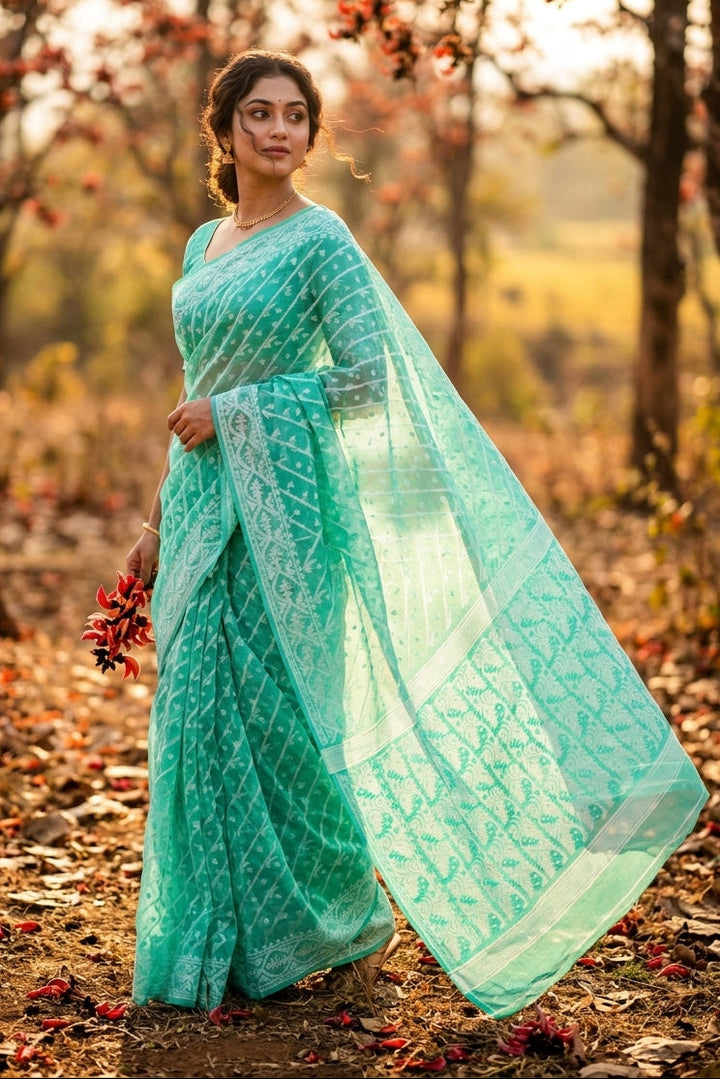 Bangaliyana Jamdani Saree