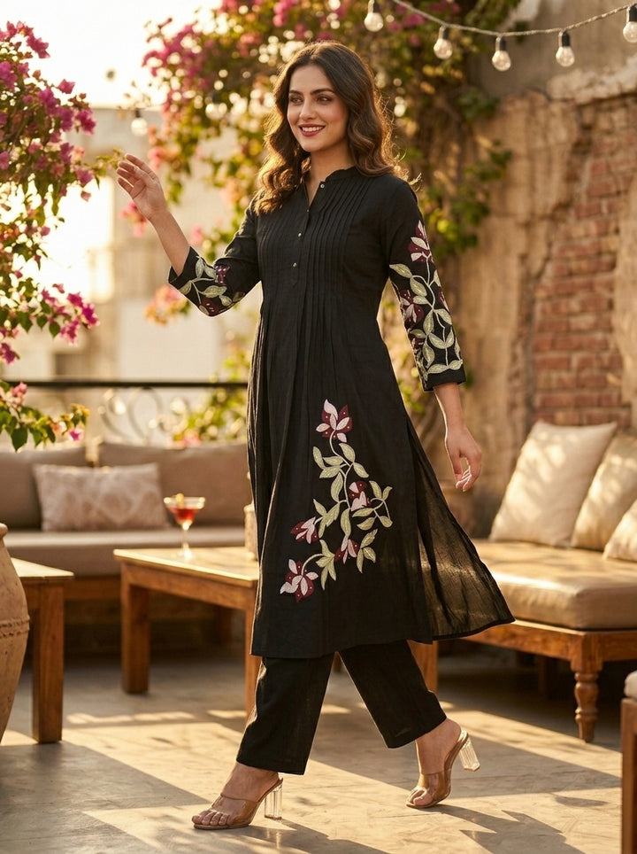 Dazzling Diva-  Embroidered kurti set