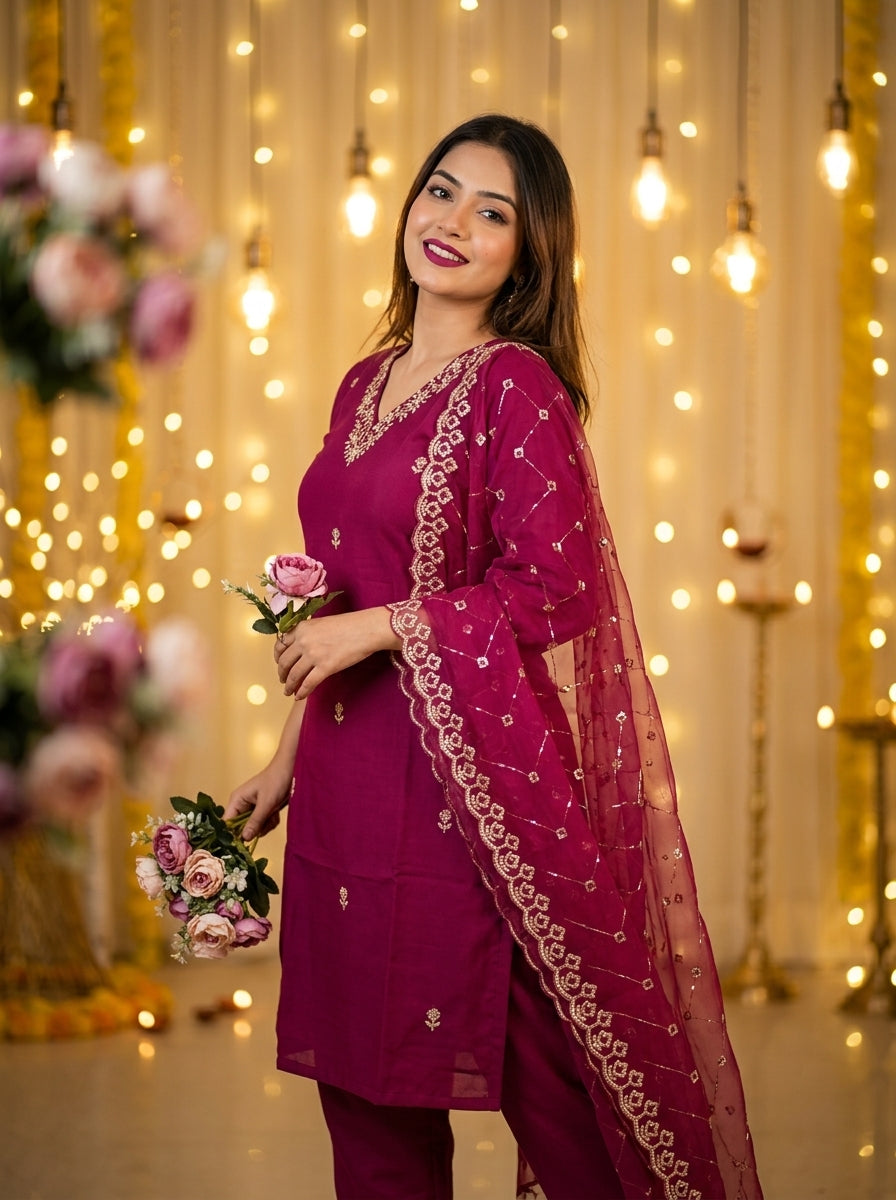Beacon Of Hope Silk Kurti Set