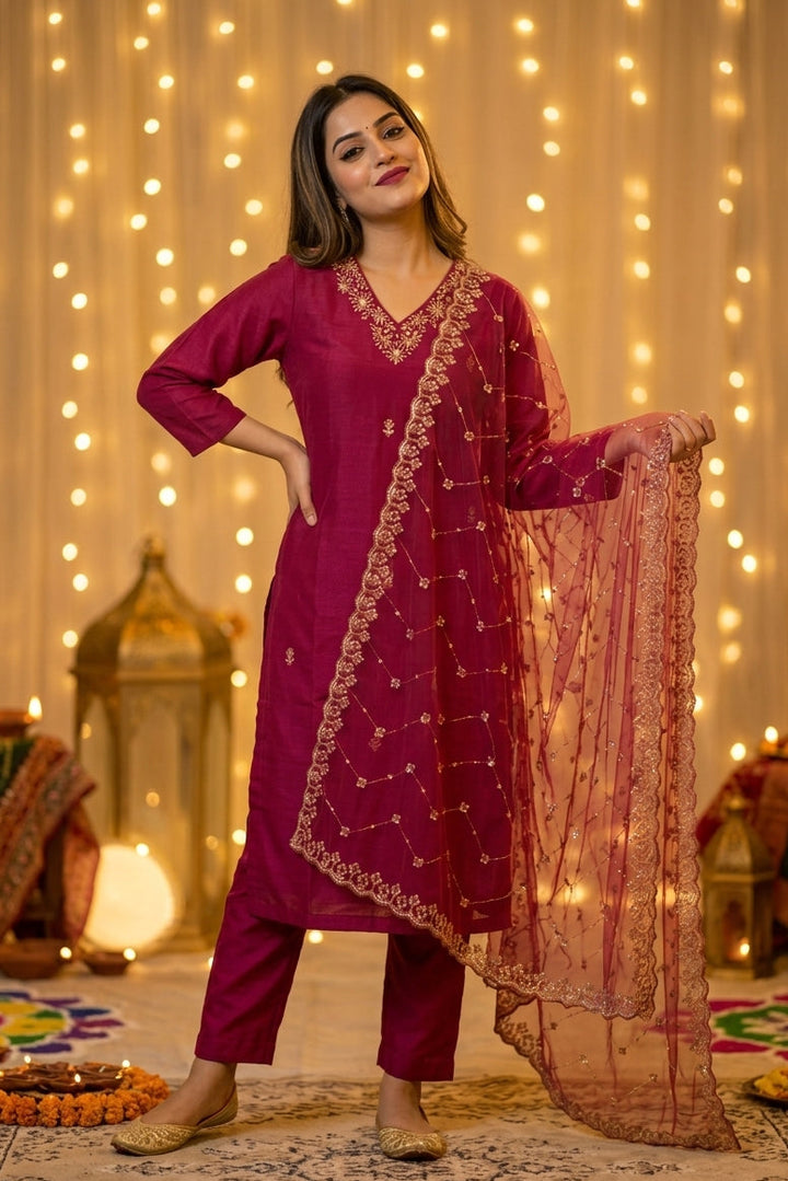 Beacon Of Hope Silk Kurti Set