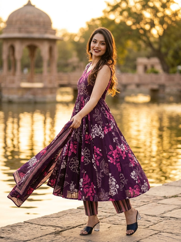 Blush Affair Cotton Kurti Set