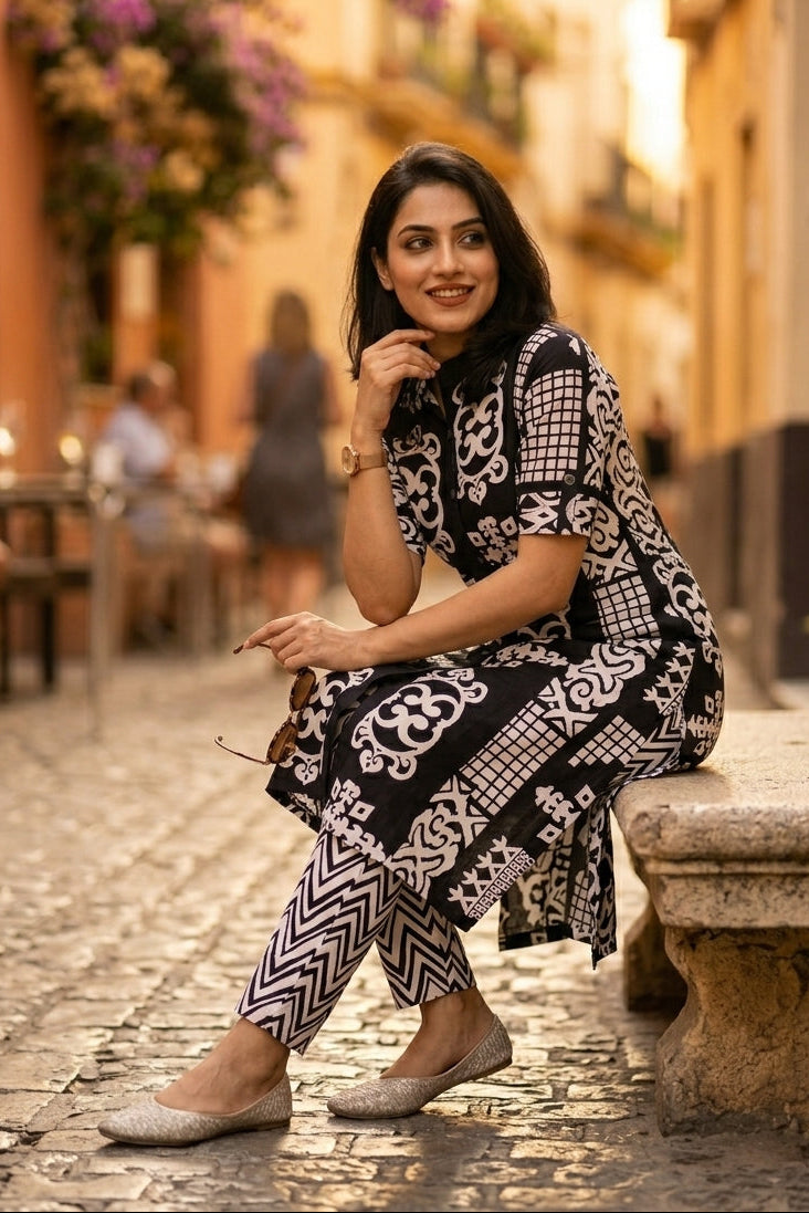 Today's Tale - Cotton Kurti Set