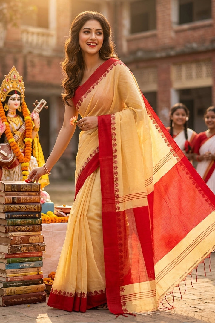 Sharad Roop(শারদরূপ) Khadi Cotton Saree