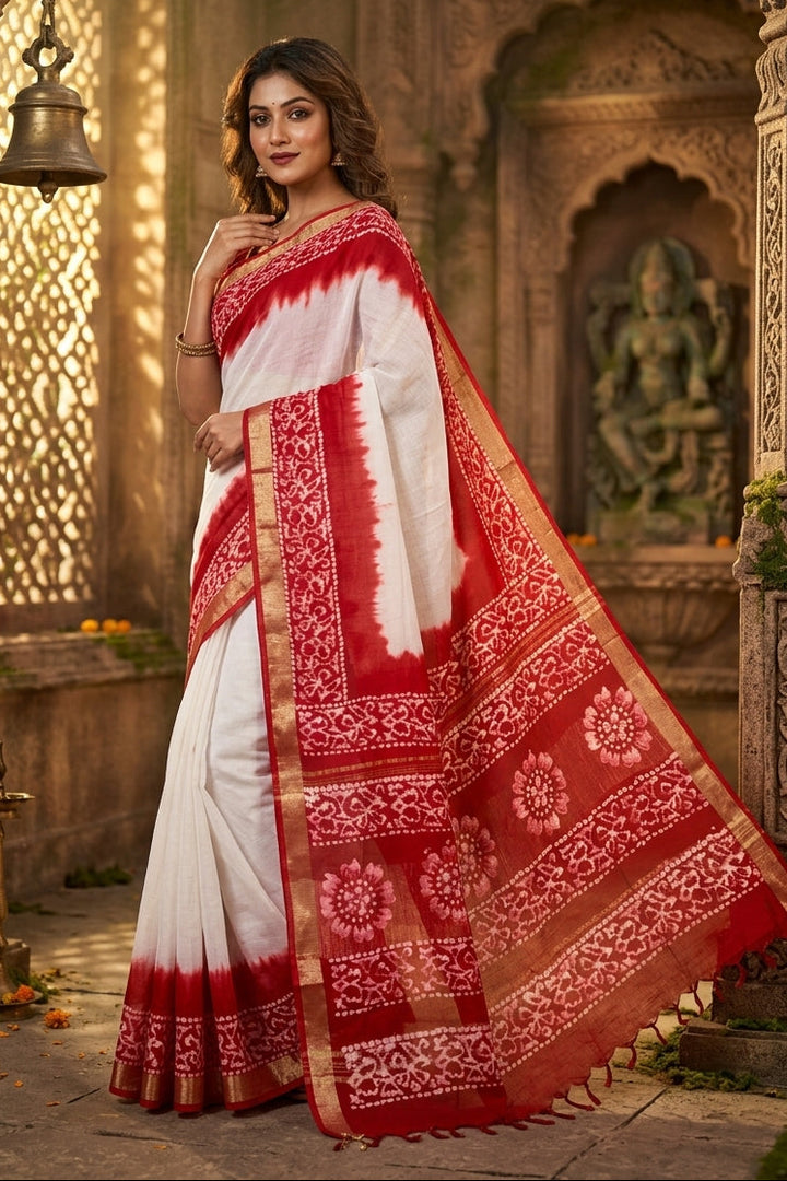 Mrinmoyee (মৃন্ময়ী) Cotton Linen Saree