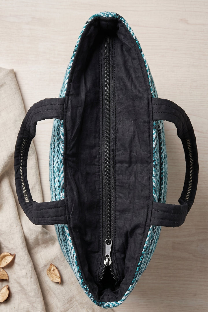 Blue Meadow – Handcrafted Tote Bag