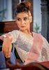 Macaroon Cream Banarasi Silk Saree