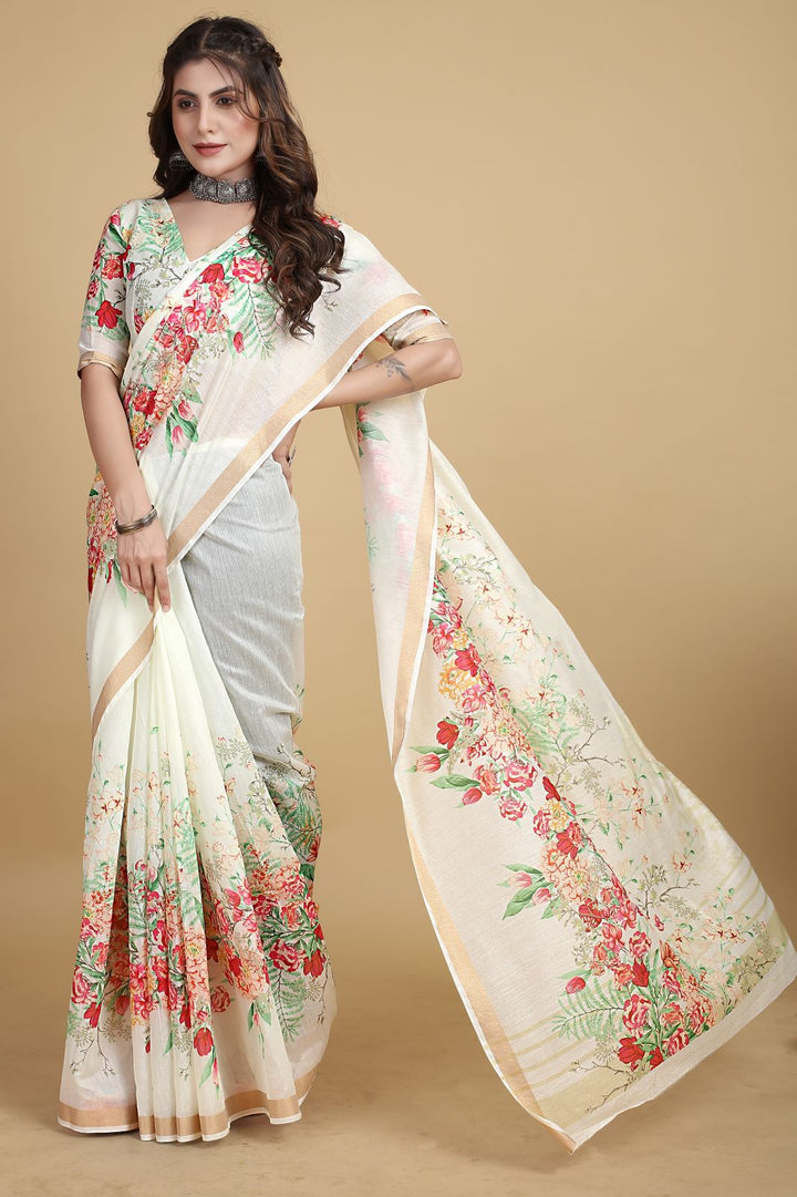 Meadow of Roses Fancy Chanderi Saree