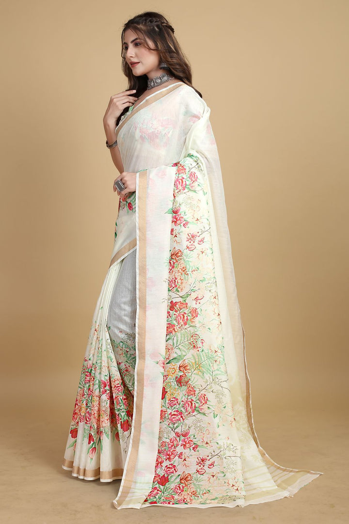 Meadow of Roses Fancy Chanderi Saree