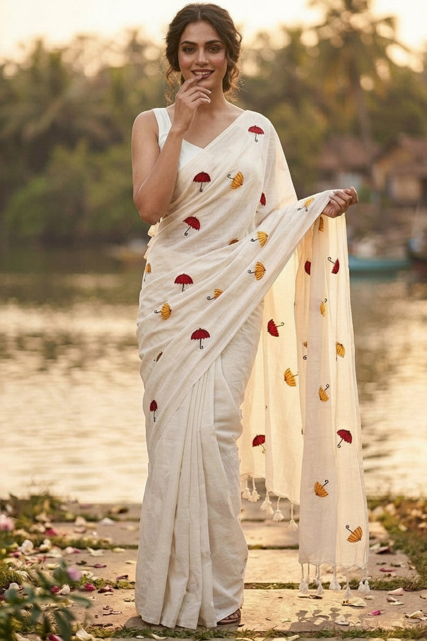 Umbrella Muse Khadi Cotton Saree
