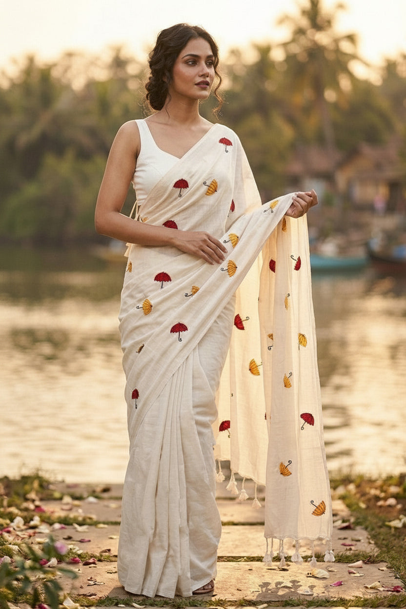 Umbrella Muse Khadi Cotton Saree