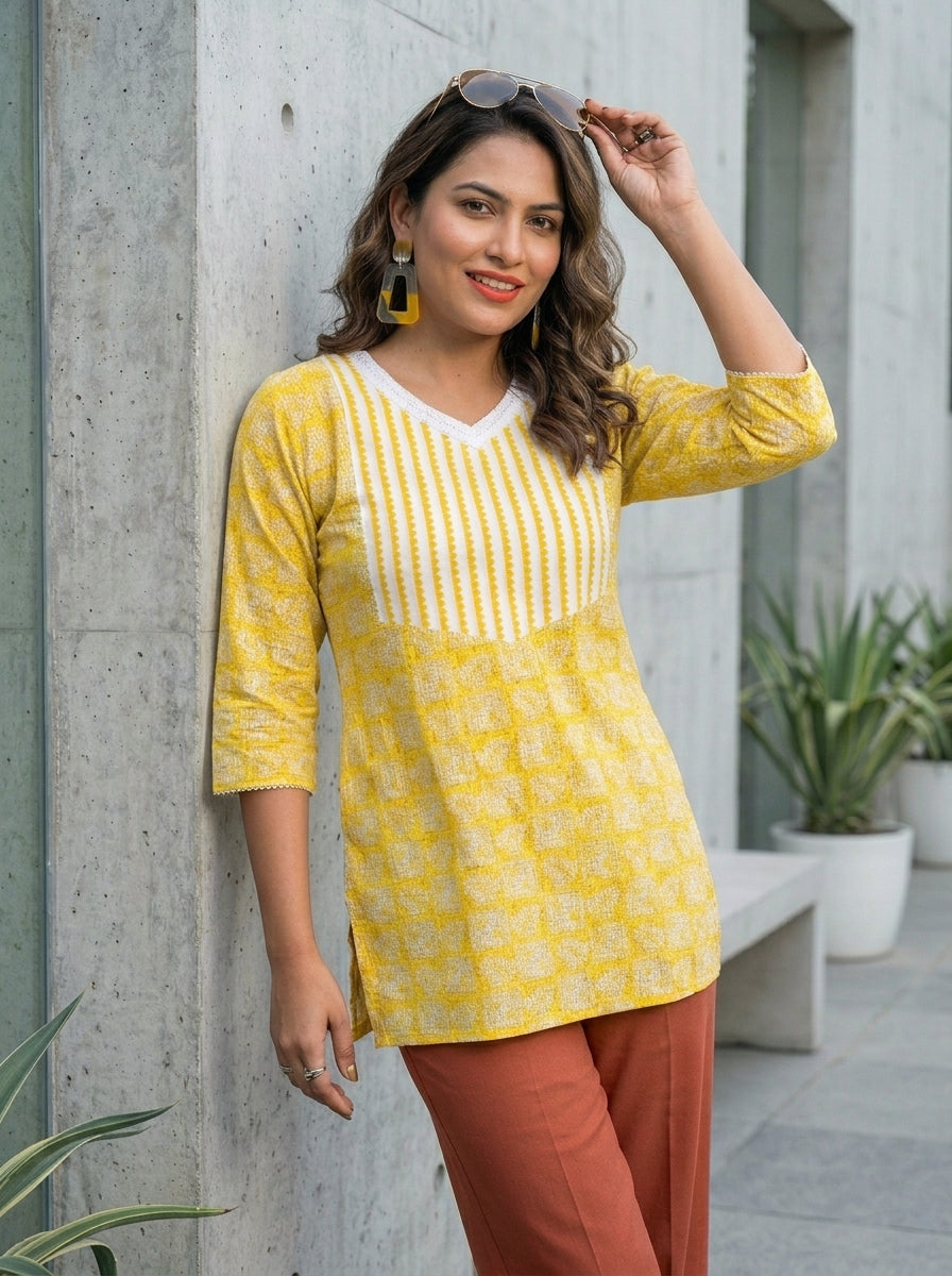 Sunny Side Cotton Kurti