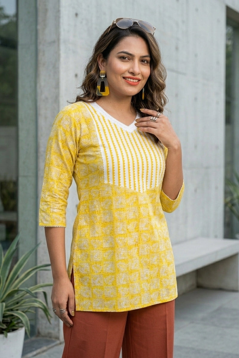 Sunny Side Cotton Kurti