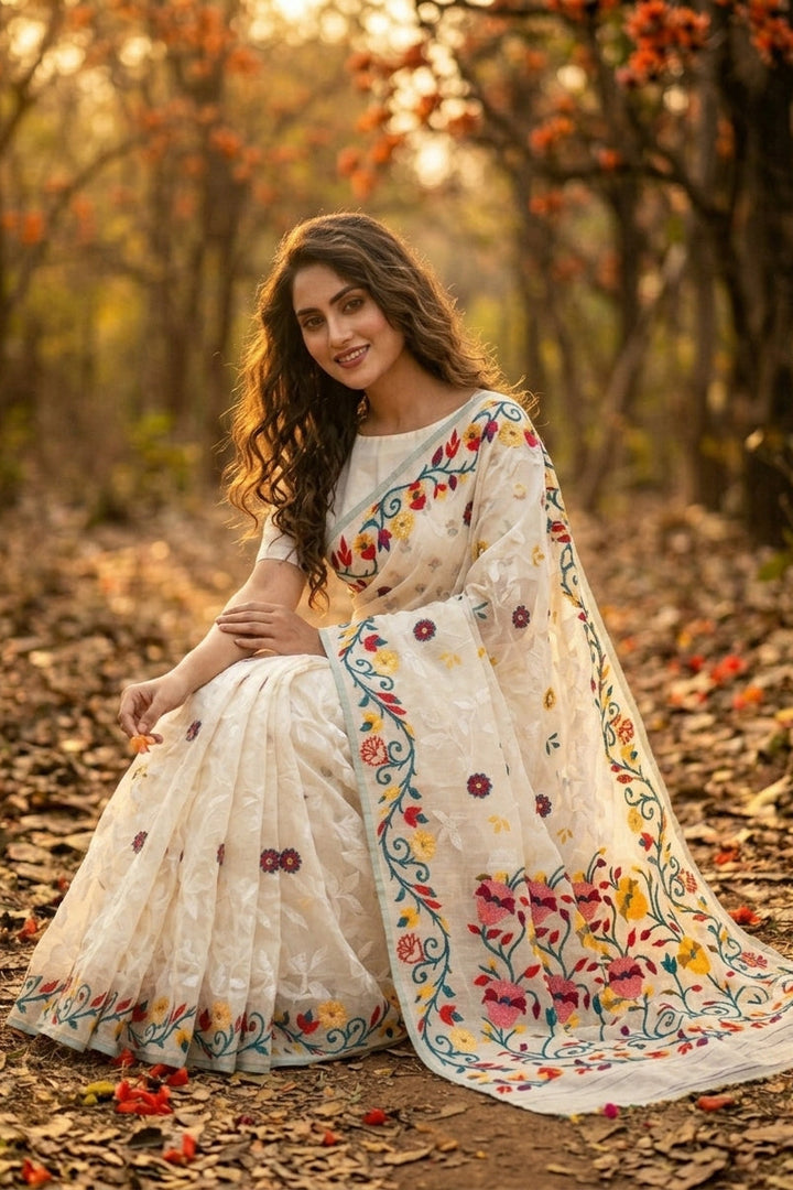 Rongoboti (রঙ্গবতী) Cotton Silk Saree