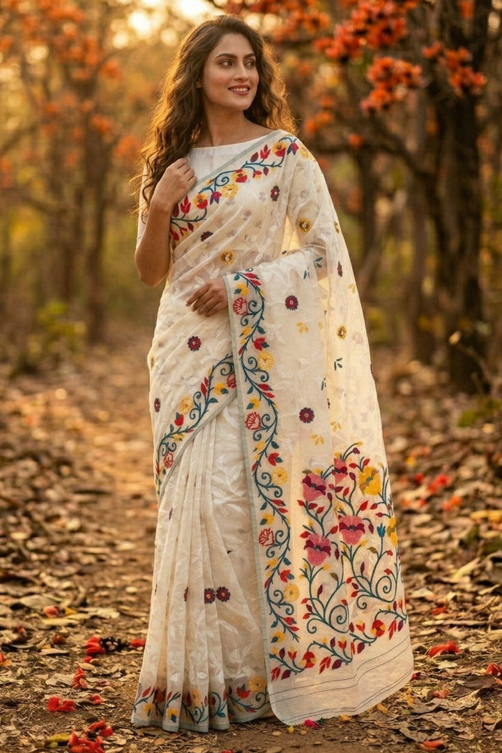 Rongoboti (রঙ্গবতী) Cotton Silk Saree