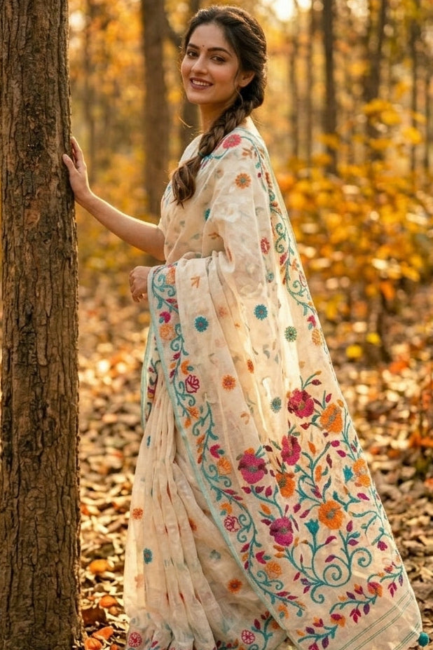 Rongoboti (রঙ্গবতী) Cotton Silk Saree