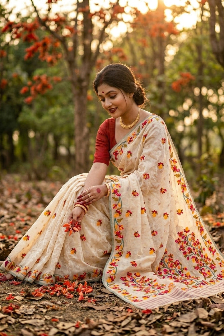 Rongoboti (রঙ্গবতী) Cotton Silk Saree