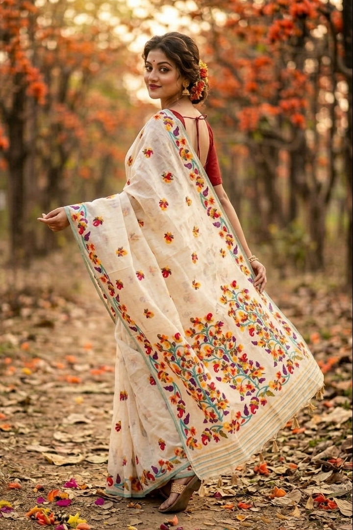 Rongoboti (রঙ্গবতী) Cotton Silk Saree